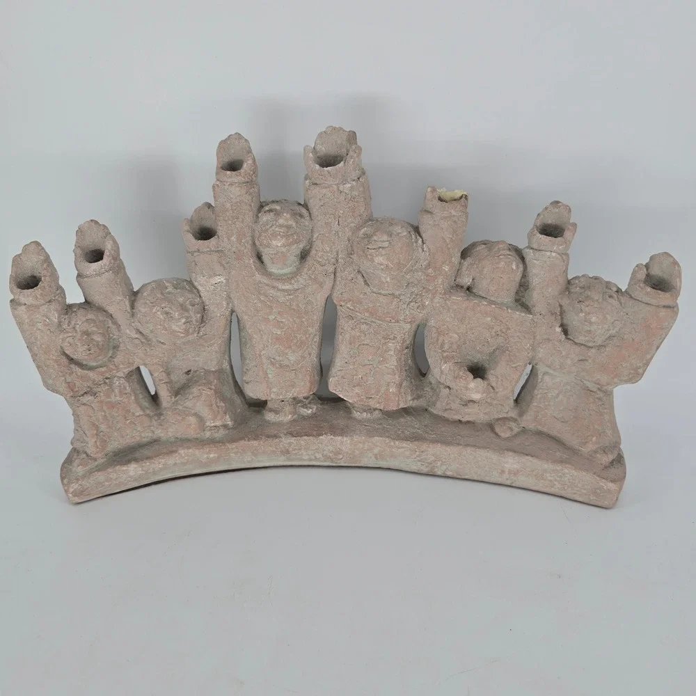 Vintage Ellen Lord Stone Hanukkah - Austin Productions Mid Century Sculpture